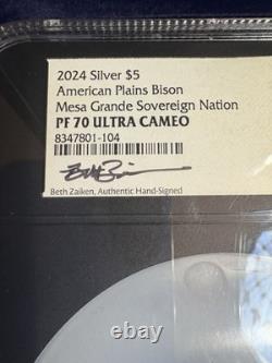 2024 Native American Spirit series 5 OZ American Plains Bison #'s219, 418 of 499