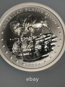 2024 Native American Spirit series 5 OZ American Plains Bison #'s219, 418 of 499