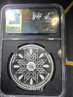 2024 Silver American Plains Bison NGC MS70 FDOI Mesa Grande Beth Zaiken Signed