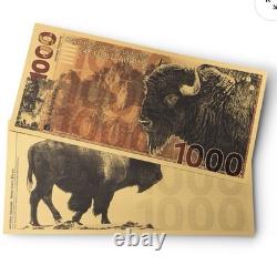 2025 1 Gram. 999 Gold American Bison 24K Aurum Note 1000mg