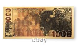 2025 1 Gram. 999 Gold American Bison 24K Aurum Note 1000mg