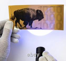 2025 American Bison Aurum 1000mg 24k Gold Bill