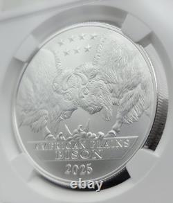 2025 American Plains Bison Mesa Grande Nation 1 oz. 999 Fine Silver NGC MS70 FR