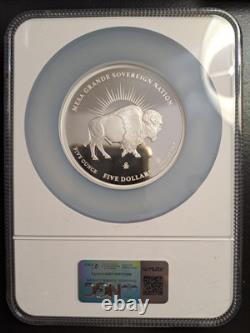 2025 Native American Bison Dollar 5 Oz Silver Ngc Pf70 Mercanti Signed