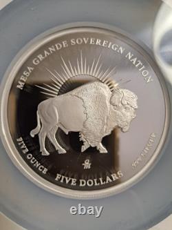 2025 Native American Bison Dollar 5 Oz Silver Ngc Pf70 Mercanti Signed