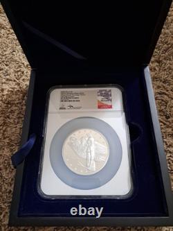 2025 Native American Bison Dollar 5 Oz Silver Ngc Pf70 Mercanti Signed