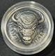 2026 2 Oz. 999 Silver Ascension Island Rogue Bison UHR Antiqued Coin WithDisplay