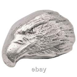 3 Troy Ounce. 999 Fine Silver Hand Poured Bison Bullion Premium Art Bar Eagle