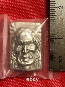 3 oz Bison Bullion 999 Fine Silver High-Relief Cast Art Bar Wise Warrior 21/50