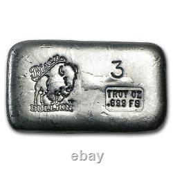 3 oz Silver Bar Bison Bullion SKU #80481