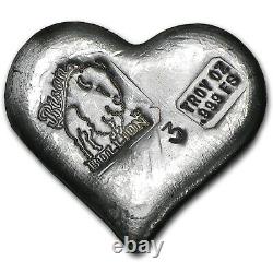 3 oz Silver Heart Bison Bullion SKU #80460