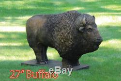 36 Buffalo Outdoor Concrete Garden Statue Western Great Water Buffalo Bison