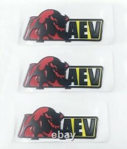 3pcs 2020 ZR2 Bison A-E-V Emblems for Chevrolet Colorado 84211000 (red)