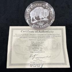 4oz 2005 American Bison Silver Proof ltd mintage of 2005 withbox + COA