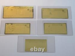 5 Aurum Notes American Wildlife Weighs 1.9 grams 24K gold Bison, Bear, Lion