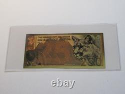 5 Aurum Notes American Wildlife Weighs 1.9 grams 24K gold Bison, Bear, Lion