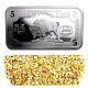 5 Troy Oz. 999 Silver 1901 $10 Bison Bar Bu + 10 Piece Alaskan Pure Gold Nuggets