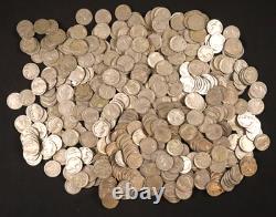 500-Buffalo Nickels D & S Only-Mostly Dateless or Super Weak Dates-Old Acids