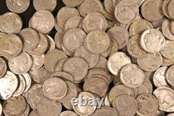 500-Buffalo Nickels D & S Only-Mostly Dateless or Super Weak Dates-Old Acids
