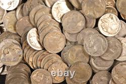 500-Buffalo Nickels D & S Only-Mostly Dateless or Super Weak Dates-Old Acids