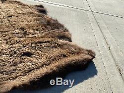 6ft x 6ft Authentic Buffalo/Bison Hide Rug