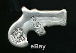7 Troy Ounce. 999 Fine Silver Hand Poured Bison Bullion Derringer Us Made