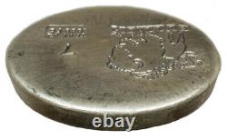 7 Troy Ounce. 999 Fine Silver Hand Poured Bison Bullion Standard Round Nebraska