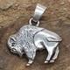 925 Sterling Silver Buffalo/Bison 1.5 Pendant Native Glenn Sandoval (C) 14g