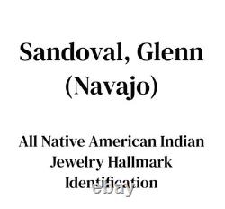 925 Sterling Silver Buffalo/Bison 1.5 Pendant Native Glenn Sandoval (C) 14g