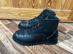 A++ ORIGIN American Bison Boot 6 Standard Lug Black Vibram Sole USA Made 10 D