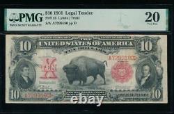 AC Fr 115 1901 $10 Legal Tender PMG 20. BISON