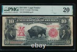 AC Fr 117 1901 $10 Legal Tender PMG 20. BISON! Tough key Fr#