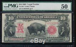 AC Fr 120 1901 $10 Legal Tender PMG 50 comment. BISON