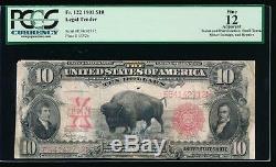 AC Fr 122 1901 $10 Legal Tender PCGS 12 apparent. BISON