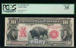 AC Fr 122 1901 $10 Legal Tender PCGS 35. BISON