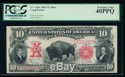 AC Fr 122 1901 $10 Legal Tender PCGS 40 PPQ. BISON