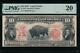 AC Fr 122 1901 $10 Legal Tender PMG 20. BISON