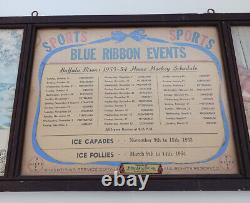 AHL Rare Buffalo Bisons 1953-54 Framed Home Hockey Schedule Advertisement