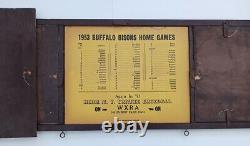 AHL Rare Buffalo Bisons 1953-54 Framed Home Hockey Schedule Advertisement