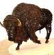 AMERICAN BUFFALO (Bison) Wire Fine Art Sculpture UNIQUE ONLY ONE 12 tall