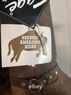 Abilene Sage Air Ride Bison Boots Brown Western Men's Size 9.5 New