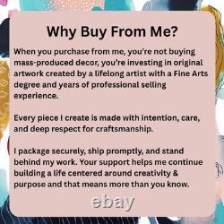 Abstract Expressionist Original Art 14x11 Bison Canvas Painting