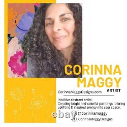 Abstract Expressionist Original Art 14x11 Bison Canvas Painting