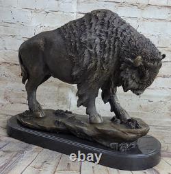 American Bison Buffalo Bronze Metal Statue Sculpture