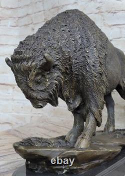 American Bison Buffalo Bronze Metal Statue Sculpture