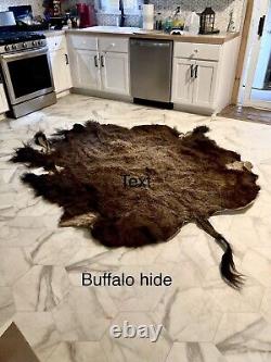 American Bison Buffalo Hide Robe Skin Commercial Tanned 72 wide by 80 + length