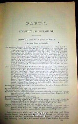 American Bison History By Joel Asaph Allen Extract From Usgs Survey 1877 Soft Co