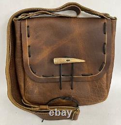 American Bison Leather Buffalo Muzzleloader Possibles Bag Us Made Free Shipping