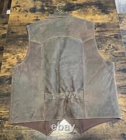 American Bison Leather Vest Coronado Leather Indy Bison Ranchers Vest Size 42