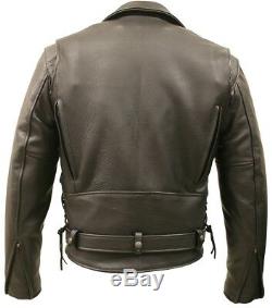 American Bison Motorcycle Leather Jacket With Vents